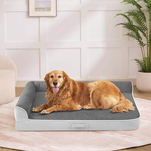 XXL Orthopedic Dog Bed (48.0"L x 35.0"W x 7.5"Th / Grey Flannel)