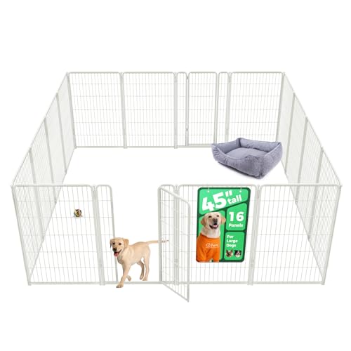 Homeplus Indoor Dog Playpen (White / 45"H)