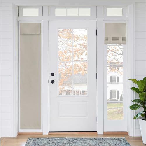 Sidelight Curtains for Front Door (Natural / 12"W x 69"L (Pack of 1))