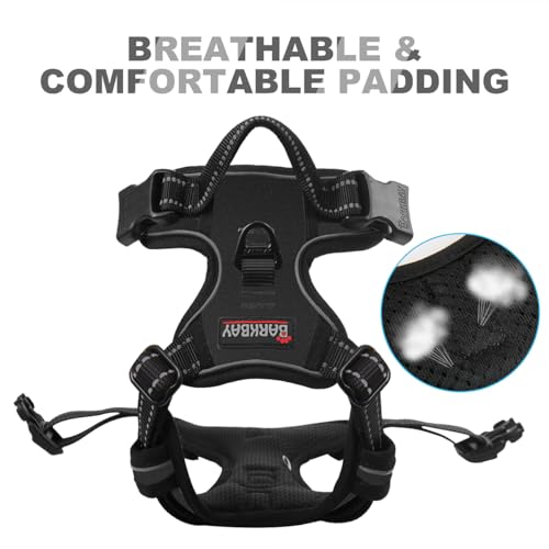 Dog Harness No Pull for Small Sized Dog Front Back Clips (X-Small(Chest:15.5-19.5”) / Black)