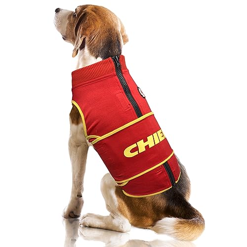 NFL Kansas City Chiefs Dog Anxiety Shirt Calming Soothing Solution Vest (Kansas City Chiefs / Medium)
