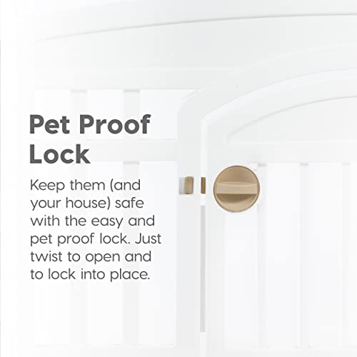 8 Panel Dog Playpen (8 Panel - 34" H / White)