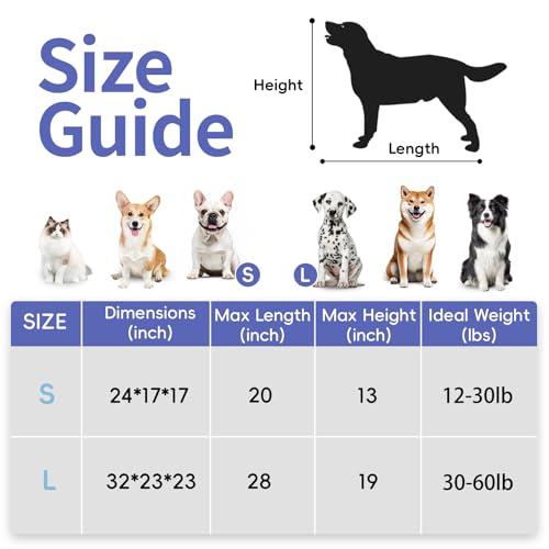 Portable Dog Crates for Medium Dogs (Gray / 32.0"L x 23.0"W x 23.0"H)