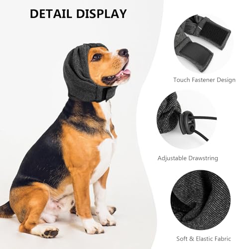 Dog Calming Hoodie Adjustable (Grey / M)