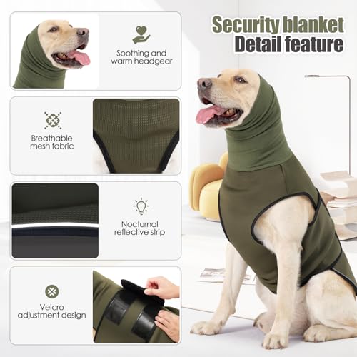 Dog Anxiety Jacket (Small(Chest:16"-19") / Military green)