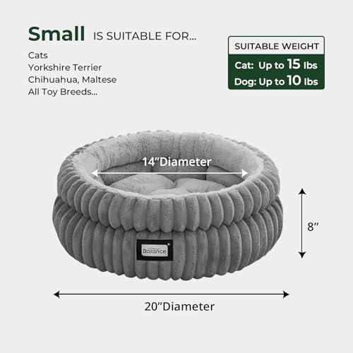 Cat Bed Kitten Bed (20.0"L x 20.0"W x 8"Th / Grey)