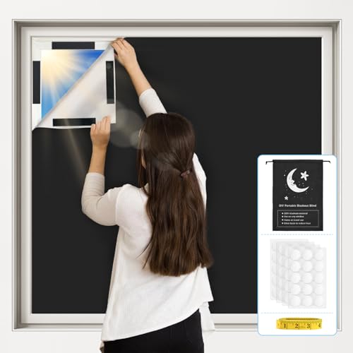 Upgraded Blackout Curtains (Black / 57"W x 118"L (Pack of 1))
