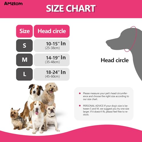 Dog Ear Muffs Noise Protection for Grooming (Pink / L(Head Circle:20-24))