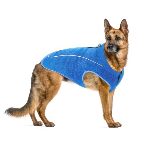Insulated Fleece Sweater for Dogs (X-Large / Heather Blue)
