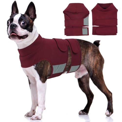 Dog Anxiety Vest for Dogs (Calm Burgundy / S (Chest 16.1-20"))