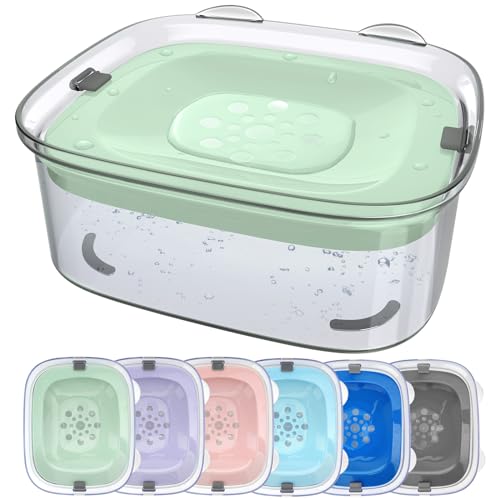 3L No Spill Dog Water Bowl with Slow Drinking Disk (Sprout Green)