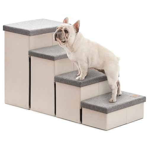 Dog Stairs for High Bed (Light Grey / 37.4" X 17" X 21.3" H)