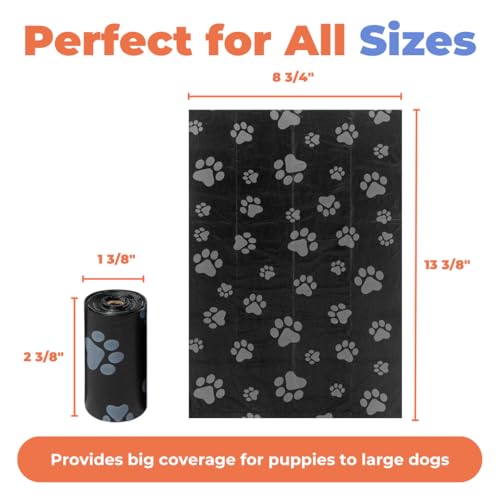 Poop Bags for Dogs (Black / 150 Bags)