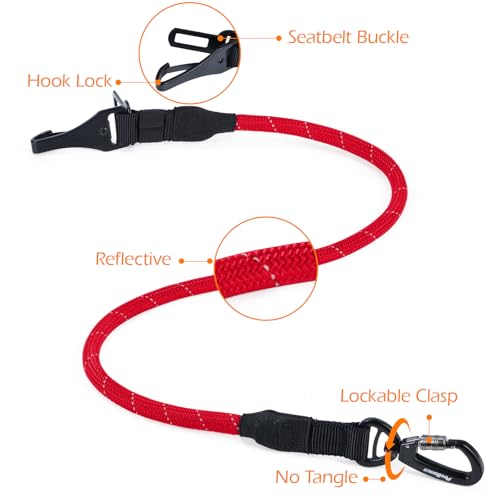 Dog Seat Belt for Car (Red / 1 Pack)