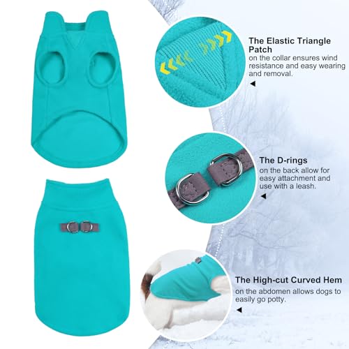 Dog Fleece Vest Sweater Winter Jacket for Small Medium Dogs (Medium / Blue)