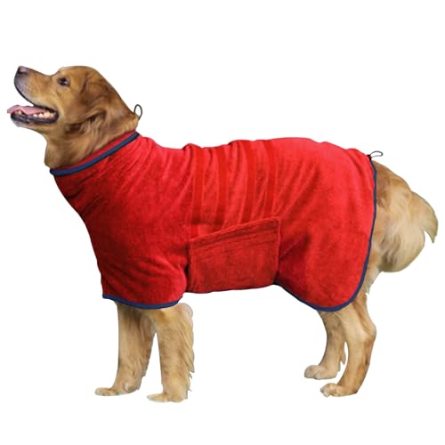 Dog Drying Coat (Red / Large)