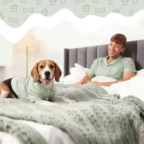 Dog Silk Pajamas Shirt Puppy Satin Pjs for Small Dog (L / Sage Green)
