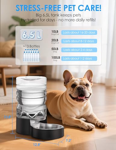 1.7 Gallon Automatic Dog Water Dispenser (6.5L)
