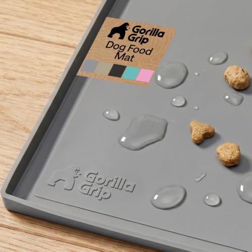 Waterproof Dog Food Mat (Gray / 12" x 8")