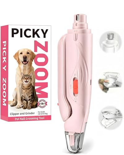 2-in-1 Dog & Cat Nail Clippers and Grinder with LED Light (Orange)
