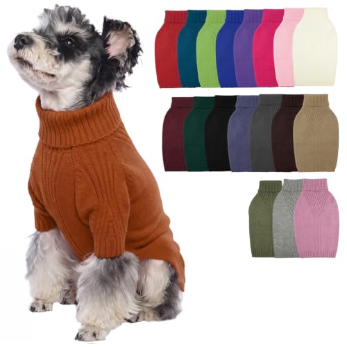 Turtleneck Dog Sweater (CaramelColor / Medium)