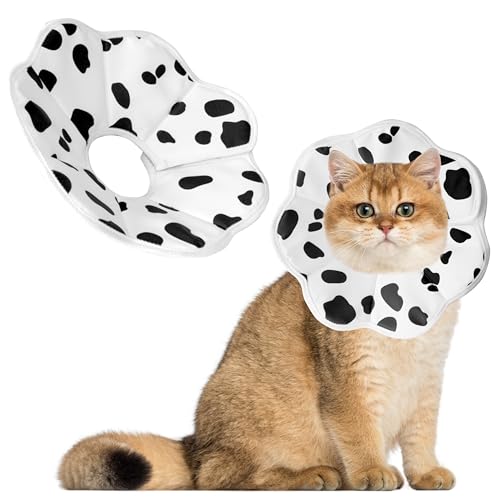 Soft Adjustable Cat Cone Collar (Milk / Small)