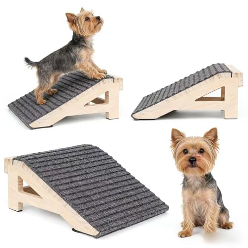 Wood Dog Ramp Stairs for Outdoor (2 Pack-13.8"Lx10.2"Wx4.3"H)