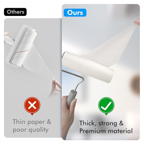 Extra Sticky Large Surface Lint Roller (1 Roller + 4 Refills)