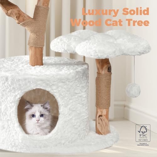 Modern Cat Tree (White / 40.5'')