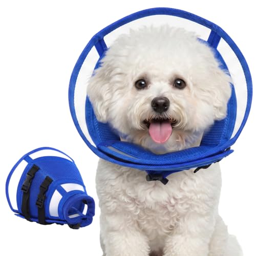 Soft Dog Recovery Cone Collar (Blue / S(Neck Girth:9.4-11.8in))