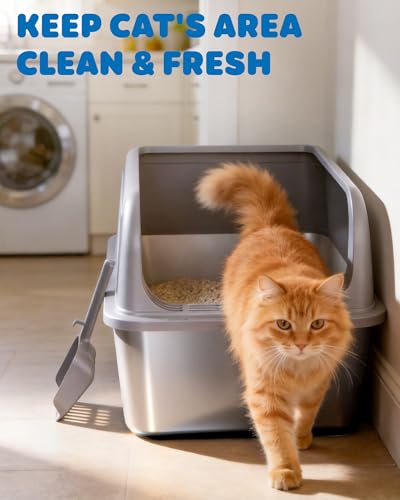 Stainless Steel Cat Litter Box (XL (1 Pack) / Grey)