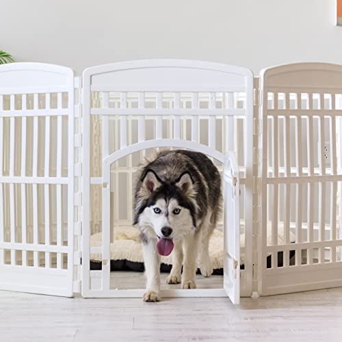 8 Panel Dog Playpen (8 Panel - 34" H / White)
