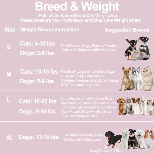 Soft Dog Cone for Small Dogs & Cats (Pink / (Neck:9"-12"))