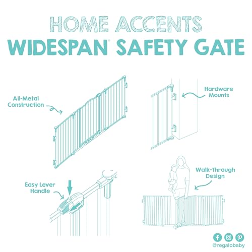 Safety 56" 74.5" Super Wide Configurable Baby Gate (74.5" W x 28" H / Black)