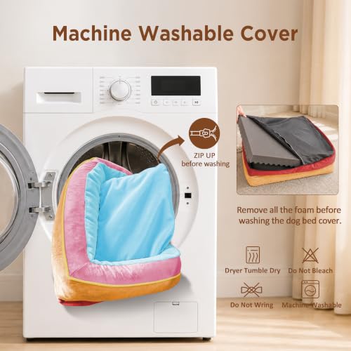 Orthopedic Dog Beds for Large Sized Dog with Bolster (36.0"L x 27.0"W x 8.0"Th / Miami)
