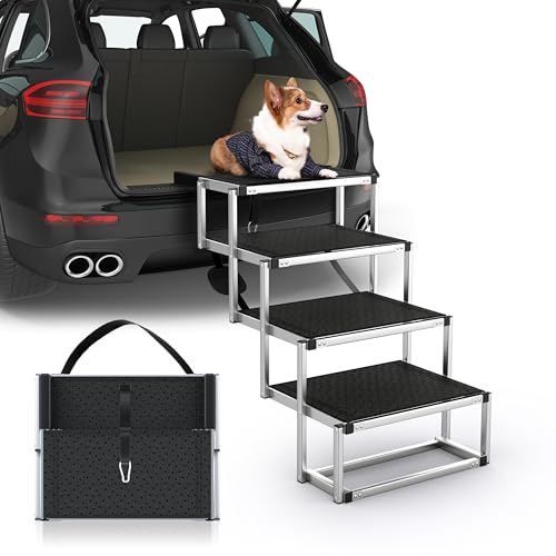 Foldable Dog Stairs for Car (Standard 4 Steps)
