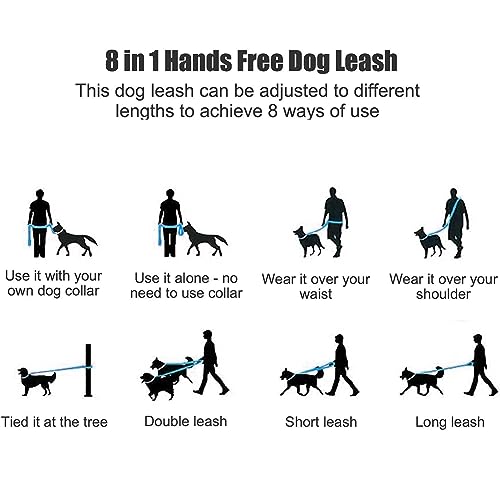 Hands Free Dog Leash (Blue / 7FT Hands Free)