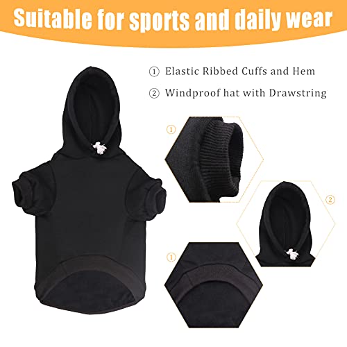 Dog Hoodie Security Dog Sweater Soft Brushed Fleece Pet Clothes Hoodie Sweatshirt with Pocket Sweaters for Small Dogs (X-Small)