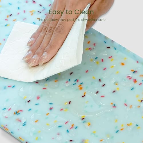 Dog Food Mat Anti (25.6" x 13" / Donut Blue)