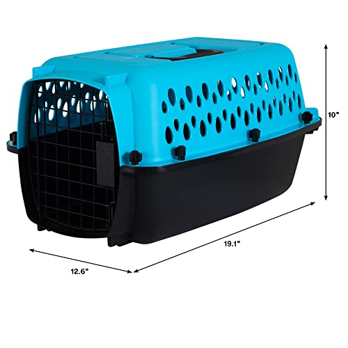 Pet Porter Fashion Dog Kennel 19in (19.0"L x 12.5"W x 10.0"H / Bright Blue)
