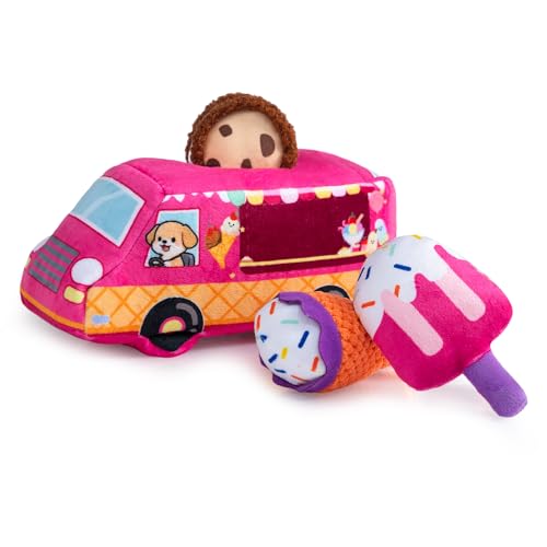 Squeaky Hide and Seek Dog Toys for Small and Medium (Ice Cream Truck)