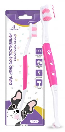 Dog Toothbrush (Pink / 1 Count (Pack of 1))