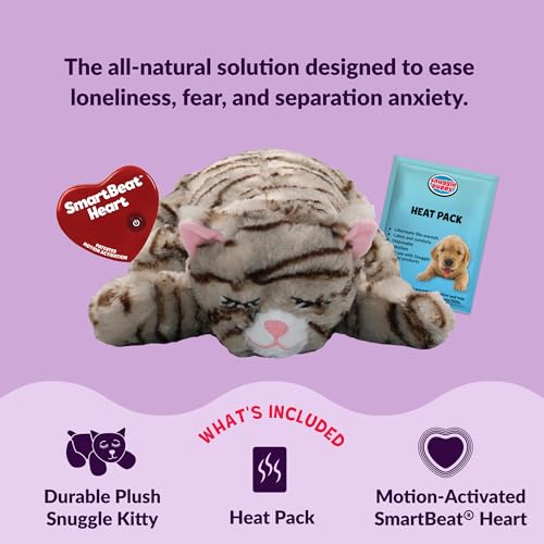 Snuggle Kitty Heartbeat Cat Toy (Tan Tiger)