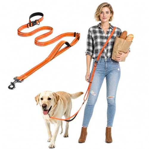 Hands Free Dog Leash by Kazazoo (OrangeM / M)