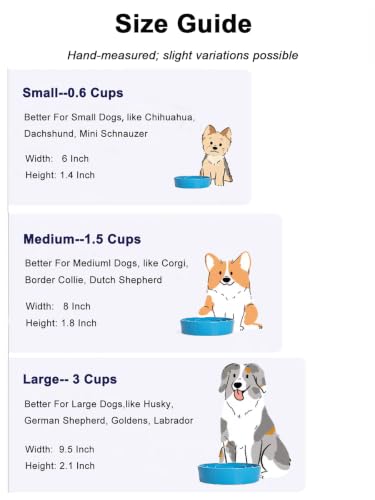 Slow Feeder Dog Bowls Ceramic (Vortex Blue / L-3 Cups)