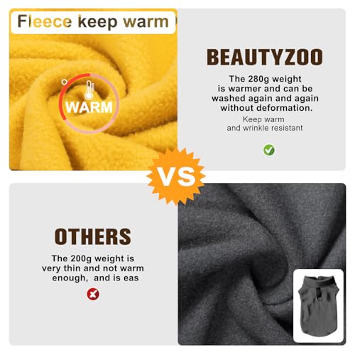 Dog Fleece Vest Sweater Winter Jacket for Small Medium Dogs (Small / Yellow)
