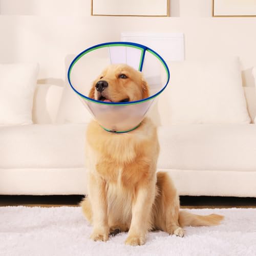 Soft Dog Cone Collar for Dogs After Surgery (Blue / Size 6(Neck: 17.9"- 20.1"))