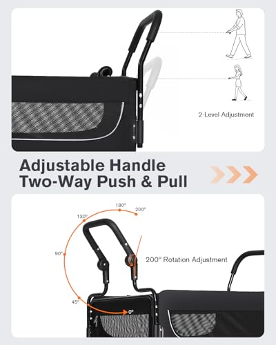 All Terrain Pet Stroller for Medium & Large Dogs with Ramp