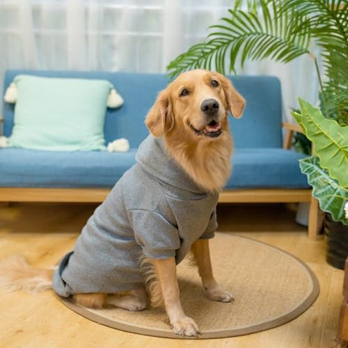 Dog Hoodie for Large Medium Small Dogs (Grey / X-Large/XX-Large)