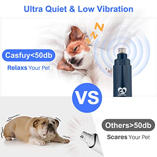 Dog Nail Grinder with LED Light (Dark Blue)